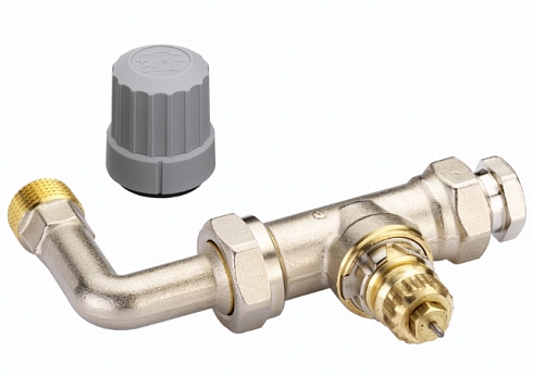Клапан RA-KE с уплотнительной втулкой и отводом с соединительной гайкой, Danfoss