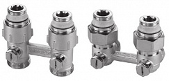 Узлы нижнего подключения для радиаторов 1/2"BP, Exclusive line, Meibes