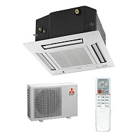 Кондиционер SLZ-KA35 VA+SLP-2ALW/ SUZ-KA35VA INVERTER кассетный 4-х поточный