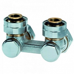Узлы нижнего подключения угловые Vecotec для радиаторов двухтрубных систем, Heimeier