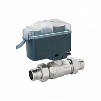 Шаровой кран двухходовой никелированный, HP, с электроприводом, Modulo Compact, Emmeti