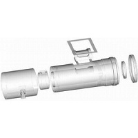 Концентрическая дымовая труба DN60/100 с ревизионным люком, Wolf
