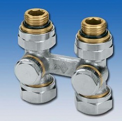 Узлы нижнего подключения прямые Vecotec, Heimeier