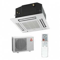 Кондиционер  SLZ-KА25 VA+SLP-2ALW/ SUZ-KA25VA INVERTER кассетный 4-х поточный