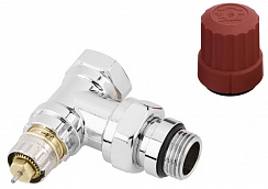 Термостатический клапан RA-NCX хромированный, угловой вертикальный, Danfoss