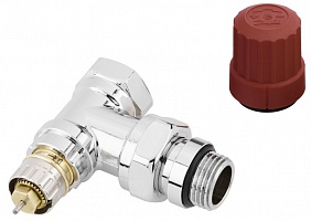 Термостатический клапан RA-NCX хромированный, угловой вертикальный, Danfoss